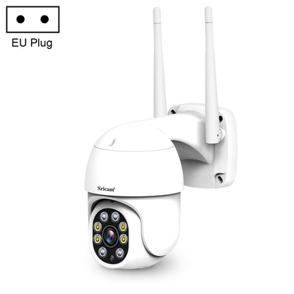 Sricam SP028 1080P HD Outdoor PTZ Camera, Support Two Way Audio / Motion Detection / Humanoid Detection / Color Night Vision / TF Card, EU Plug by Sricam