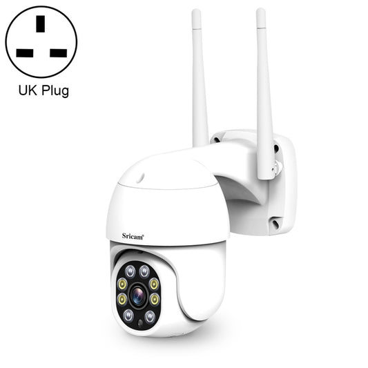 Sricam SP028 1080P HD Outdoor PTZ Camera, Support Two Way Audio / Motion Detection / Humanoid Detection / Color Night Vision / TF Card, UK Plug by Sricam