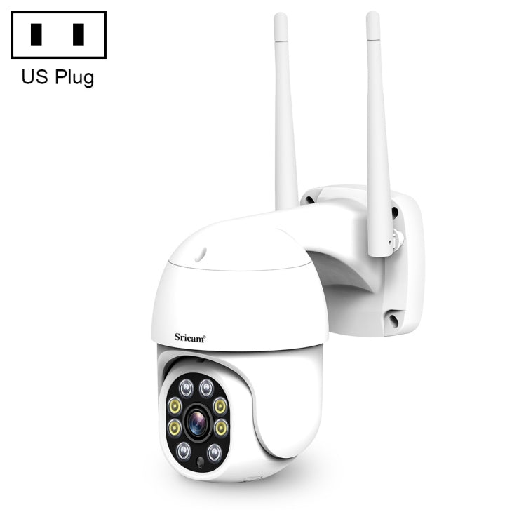Sricam SP028 1080P HD Outdoor PTZ Camera, Support Two Way Audio / Motion Detection / Humanoid Detection / Color Night Vision / TF Card, US Plug by Sricam