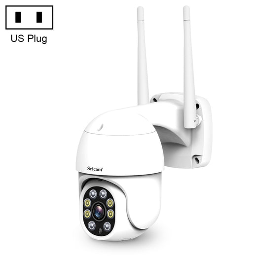 Sricam SP028 1080P HD Outdoor PTZ Camera, Support Two Way Audio / Motion Detection / Humanoid Detection / Color Night Vision / TF Card, US Plug by Sricam