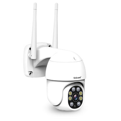 Sricam SP028 1080P HD Outdoor PTZ Camera, Support Two Way Audio / Motion Detection / Humanoid Detection / Color Night Vision / TF Card, EU Plug by Sricam