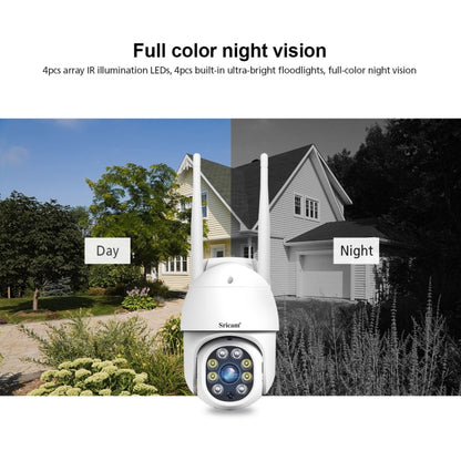 Sricam SP028 1080P HD Outdoor PTZ Camera, Support Two Way Audio / Motion Detection / Humanoid Detection / Color Night Vision / TF Card, US Plug by Sricam