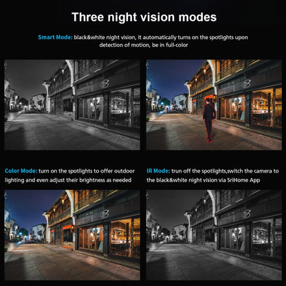 Sricam SP028 1080P HD Outdoor PTZ Camera, Support Two Way Audio / Motion Detection / Humanoid Detection / Color Night Vision / TF Card, UK Plug by Sricam