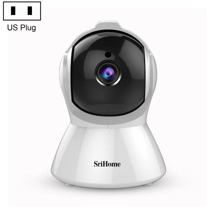 SriHome SH025 2.0 Million Pixels 1080P HD AI Auto-tracking IP Camera, Support Two Way Audio / Motion Tracking / Humanoid Detection / Night Vision / TF Card, US Plug by SriHome