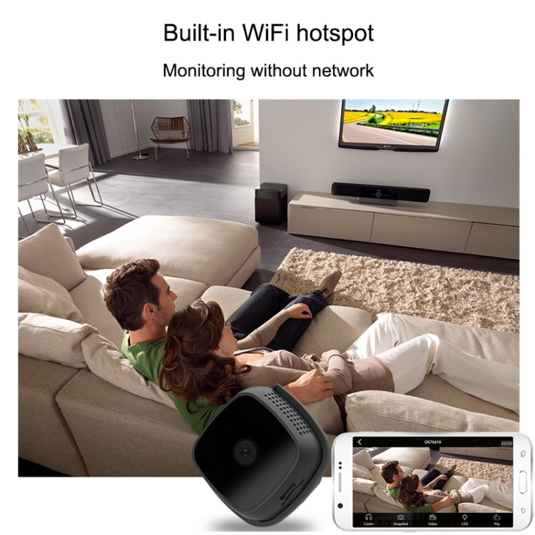 CAMSOY C9 HD 1280 x 720P 70 Degree Wide Angle Wireless WiFi Wearable Intelligent Surveillance Camera, Support Infrared Right Vision & Motion Detection Alarm & Loop Recording & Timed Capture(Black) by CAMSOY