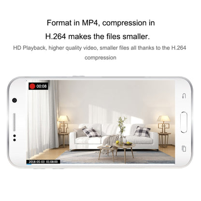 CAMSOY C9 HD 1280 x 720P 70 Degree Wide Angle Wireless WiFi Wearable Intelligent Surveillance Camera, Support Infrared Right Vision & Motion Detection Alarm & Loop Recording & Timed Capture(White) by CAMSOY