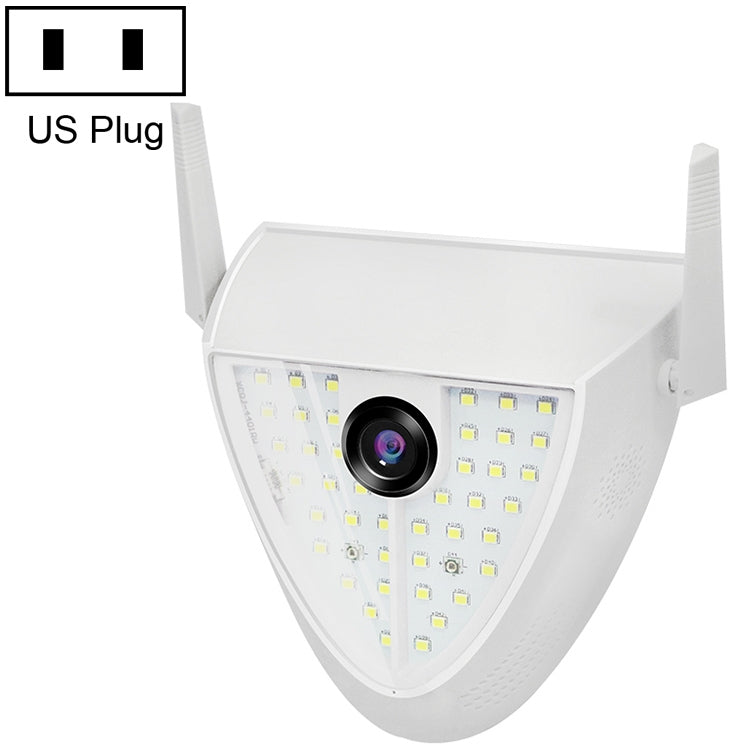 DP16 2.0 Megapixel 42 LEDs Garden Light Smart Camera, Support Motion Detection / Night Vision / Voice Intercom / TF Card, US Plug by bashfashion