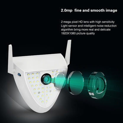 DP16 2.0 Megapixel 42 LEDs Garden Light Smart Camera, Support Motion Detection / Night Vision / Voice Intercom / TF Card, UK Plug by bashfashion