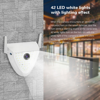 DP16 2.0 Megapixel 42 LEDs Garden Light Smart Camera, Support Motion Detection / Night Vision / Voice Intercom / TF Card, US Plug by bashfashion