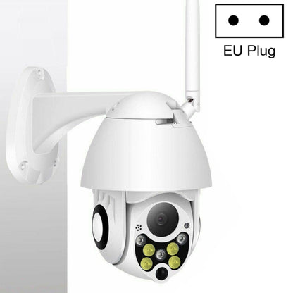 Wireless Surveillance Camera HD PTZ Home Security Outdoor IP66 Waterproof Network Dome Camera, Support Night Vision & Motion Detection & TF Card, EU Plug by bashfashion