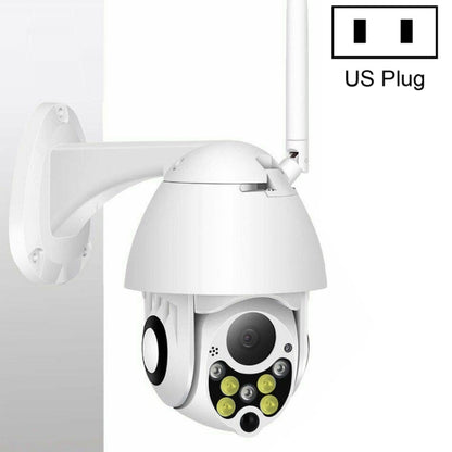 Wireless Surveillance Camera HD PTZ Home Security Outdoor IP66 Waterproof Network Dome Camera, Support Night Vision & Motion Detection & TF Card, US Plug by bashfashion