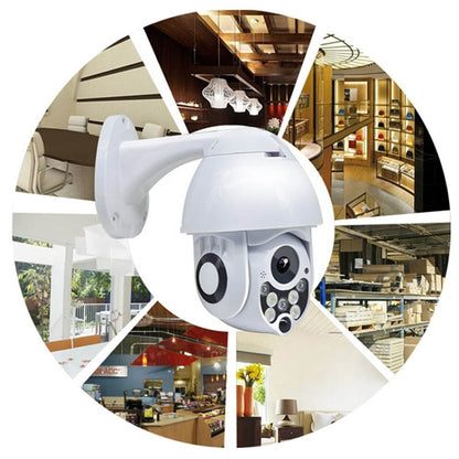 Wireless Surveillance Camera HD PTZ Home Security Outdoor IP66 Waterproof Network Dome Camera, Support Night Vision & Motion Detection & TF Card, UK Plug by bashfashion