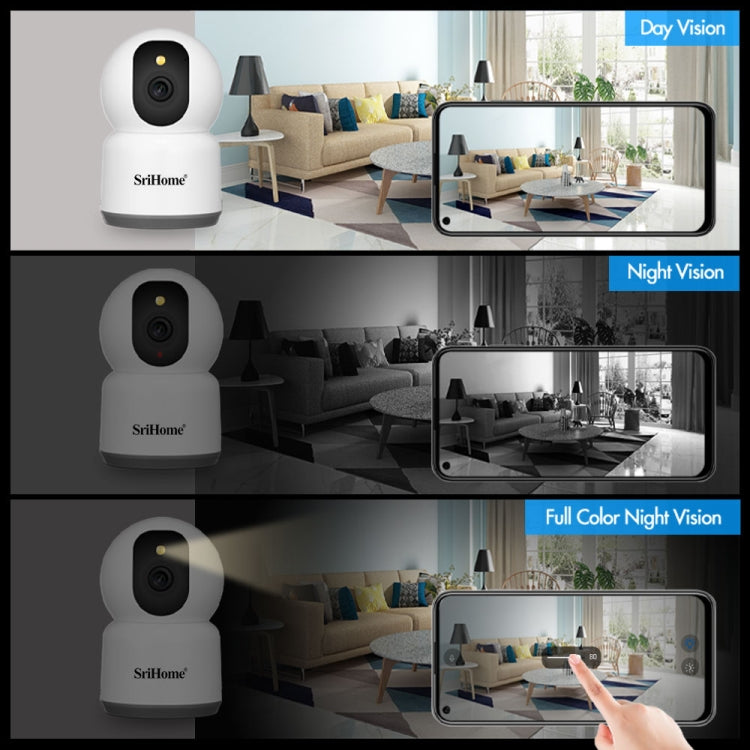 SirHome SH038 5MP QHD 5G WiFi IP Camera, Support Night Color & Motion Detection & Two Way Talk & Human Detection & TF Card, AU Plug by SriHome