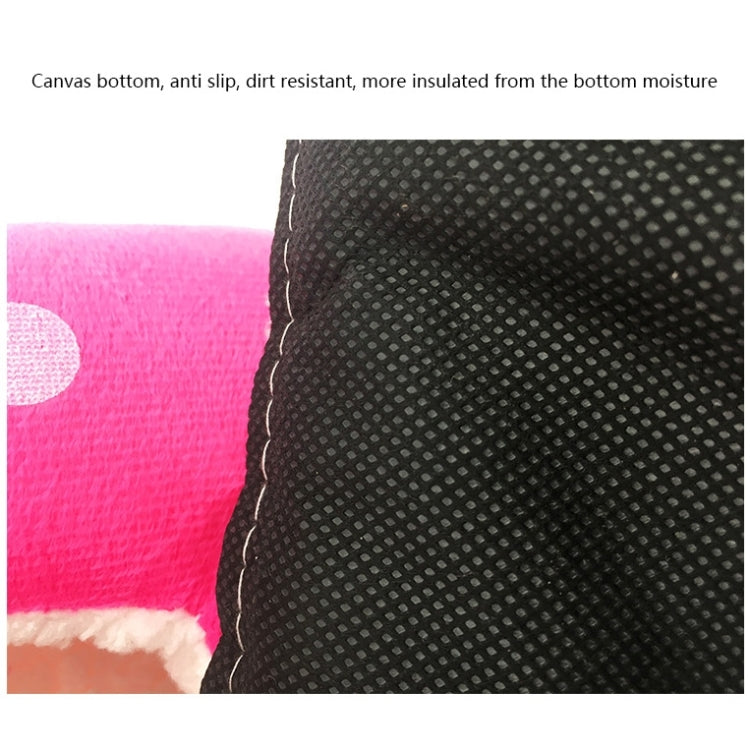 Strawberry Shaped Foldable Short Plush Pet House Nest, Size: L(Pink) by bashfashion