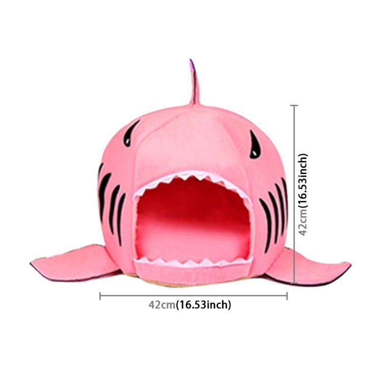 Indoor Pet Dog Puppy Cat Warm House Sharks Pet Sleeping Bed Nest, S Size: 42x42x42cm(Pink) by bashfashion