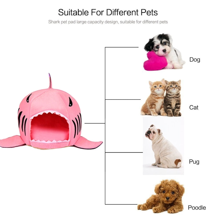 Indoor Pet Dog Puppy Cat Warm House Sharks Pet Sleeping Bed Nest, S Size: 42x42x42cm(Pink) by bashfashion