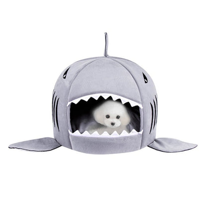 Indoor Pet Dog Puppy Cat Warm House Sharks Pet Sleeping Bed Nest, S Size: 42x42x42cm(Grey) by bashfashion
