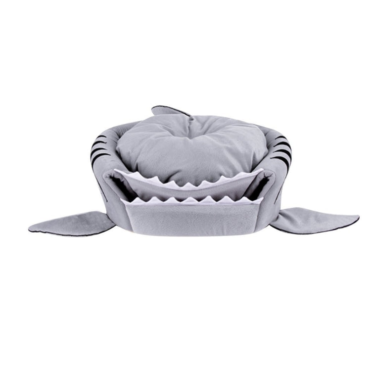 Indoor Pet Dog Puppy Cat Warm House Sharks Pet Sleeping Bed Nest, S Size: 42x42x42cm(Grey) by bashfashion