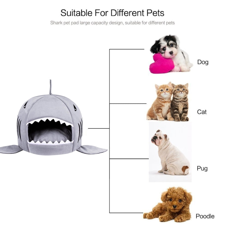 Indoor Pet Dog Puppy Cat Warm House Sharks Pet Sleeping Bed Nest, S Size: 42x42x42cm(Grey) by bashfashion