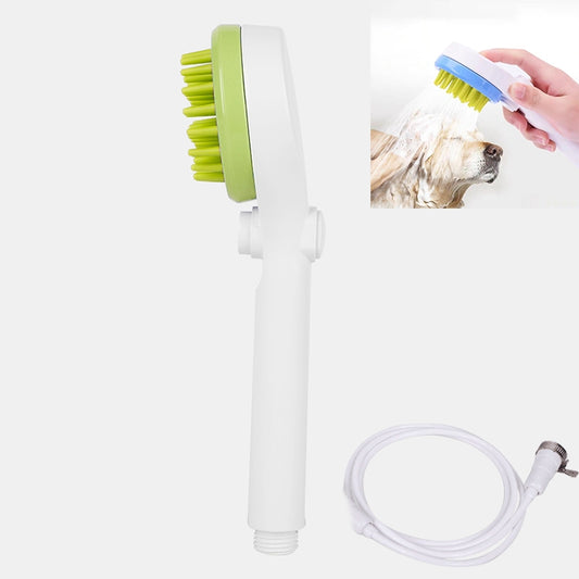 Pet Shower Nozzle Massage Shower, with Hose Universal Joint (Green) by bashfashion