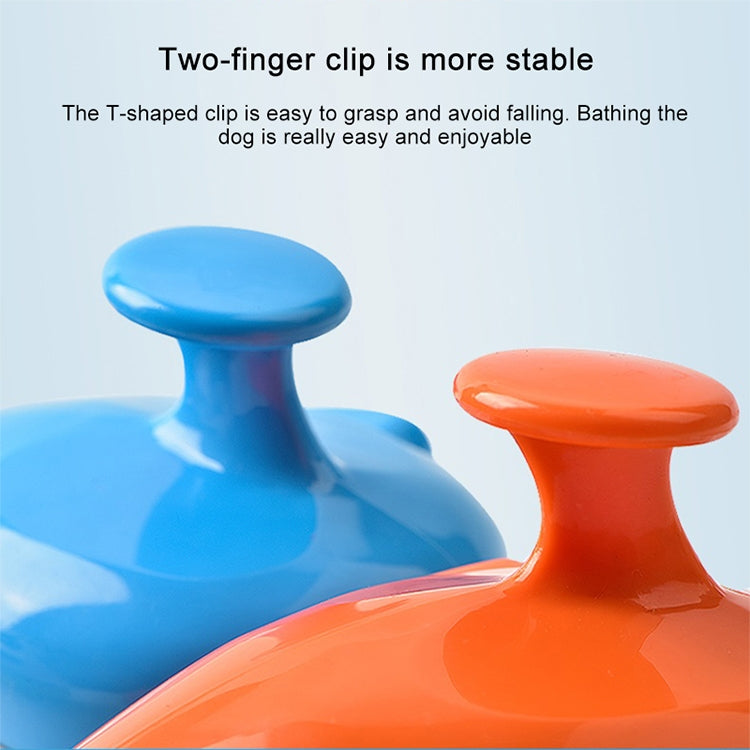 Pet Shower Shower Brush with Non-slip Handle Nozzle(Orange) by bashfashion