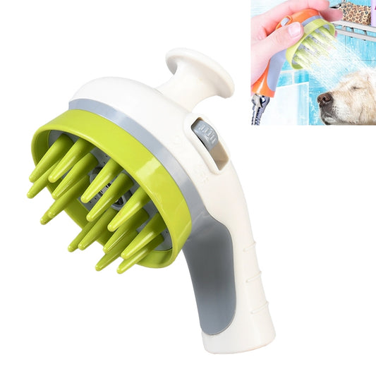 Pet Shower Shower Brush with Non-slip Handle Nozzle(White) by bashfashion