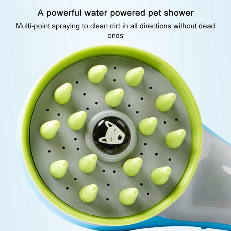 Pet Shower Shower Brush with Non-slip Handle Nozzle(White) by bashfashion