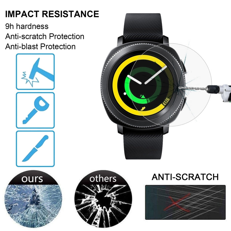 2 PCS ENKAY Hat-Prince for Samsung Gear Sport Smart Watch 0.2mm 9H Surface Hardness 2.15D Explosion-proof Tempered Glass Screen Film by bashfashion