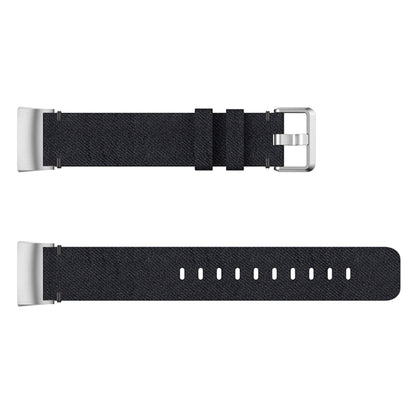 Woven Vanvas Nylon Watch Band for Fitbit Charge 3(Black) by bashfashion