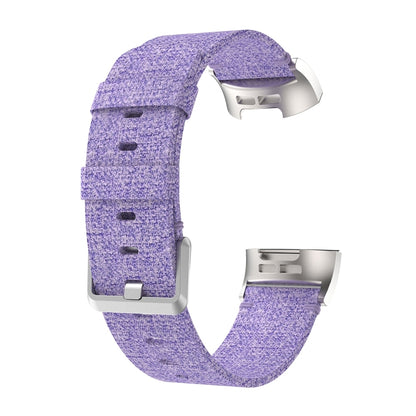 Woven Vanvas Nylon Watch Band for Fitbit Charge 3(Light Purple) by bashfashion