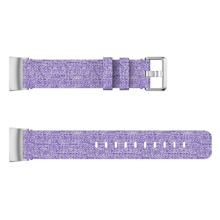 Woven Vanvas Nylon Watch Band for Fitbit Charge 3(Light Purple) by bashfashion