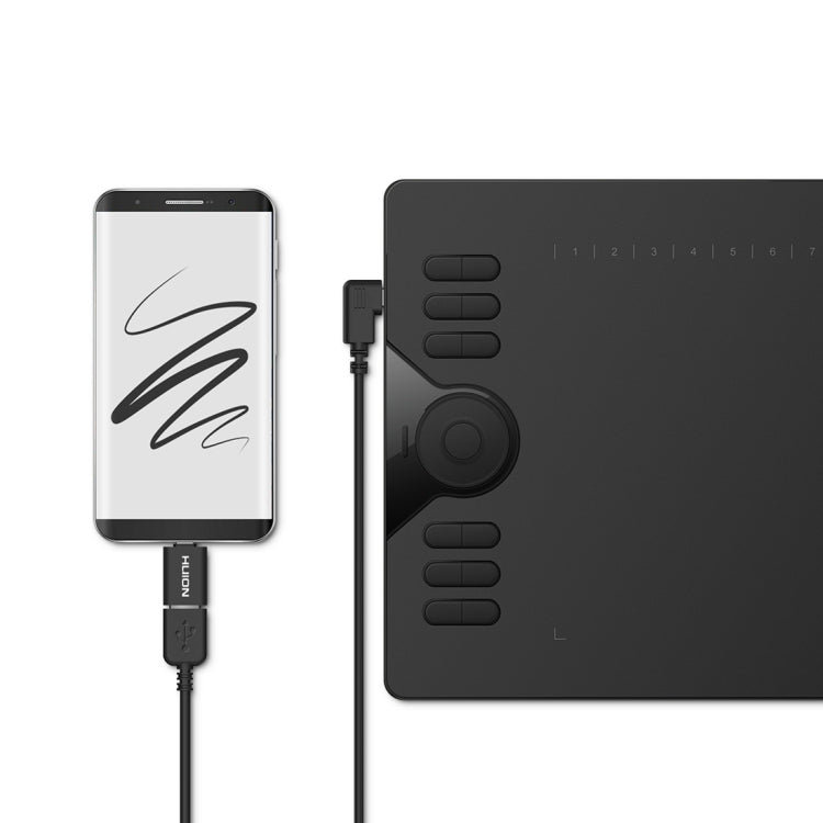 HUION HS610 5080 LPI Touch Ring Art Drawing Tablet for Fun, with Battery-free Pen & Pen Holder by HUION