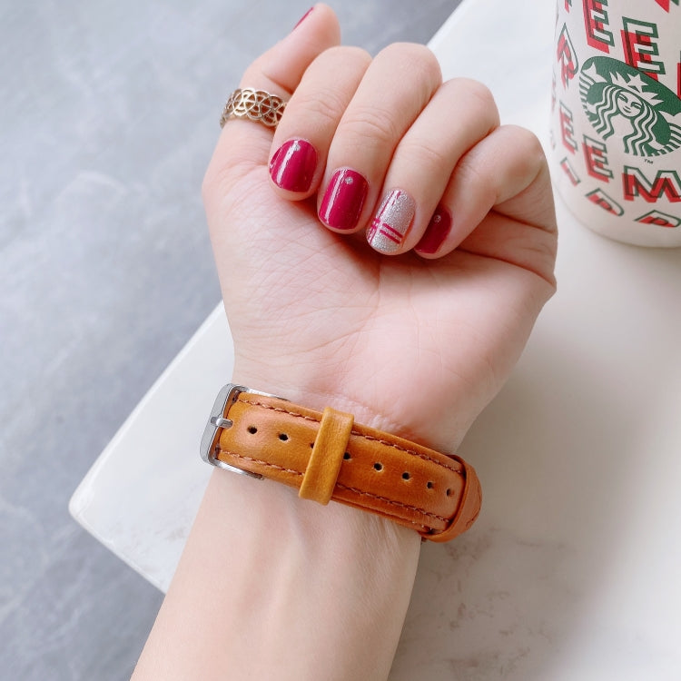 For Samsung Galaxy Watch 22mm Smart Watch Universal Double-sided Leather Small Watch Band(Black) by bashfashion