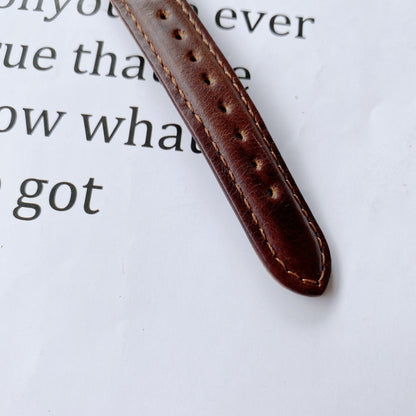 For Samsung Galaxy Watch 22mm Smart Watch Universal Double-sided Leather Small Watch Band(Brown) by bashfashion