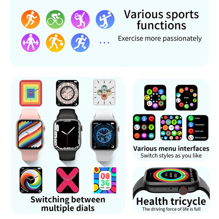 T900 PRO MAX L BIG 1.92 inch Large Screen Waterproof Smart Watch, Support Heart Rate / Blood Pressure / Oxygen / Multiple Sports Modes (Black) by bashfashion