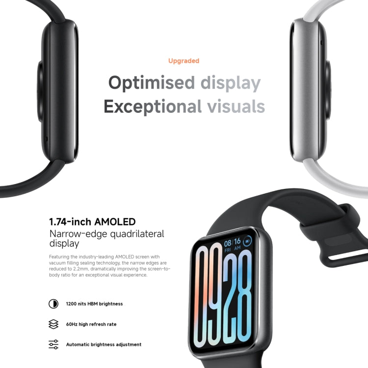 Original Xiaomi Smart Band 9 Pro 1.74 inch AMOLED Screen 5ATM Waterproof Smart Watch, Support Blood Oxygen / Heart Rate Monitor (Black) by Xiaomi