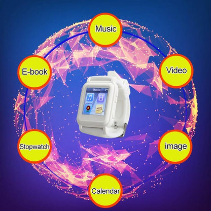 Q998 16GB MP4 E-book Privacy Reading Smart Watch, Support Time Display / Music & Video Playing / Picture Browsing / Stopwatch(White) by bashfashion