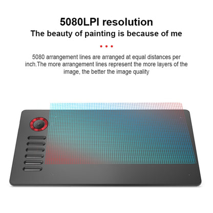 VEIKK A15PRO 10x6 inch 5080 LPI Type-C Interface Smart Touch Electronic Graphic Tablet (Blue) by VEIKK