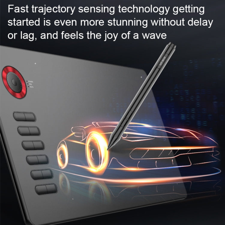 VEIKK A15PRO 10x6 inch 5080 LPI Type-C Interface Smart Touch Electronic Graphic Tablet (Red) by VEIKK