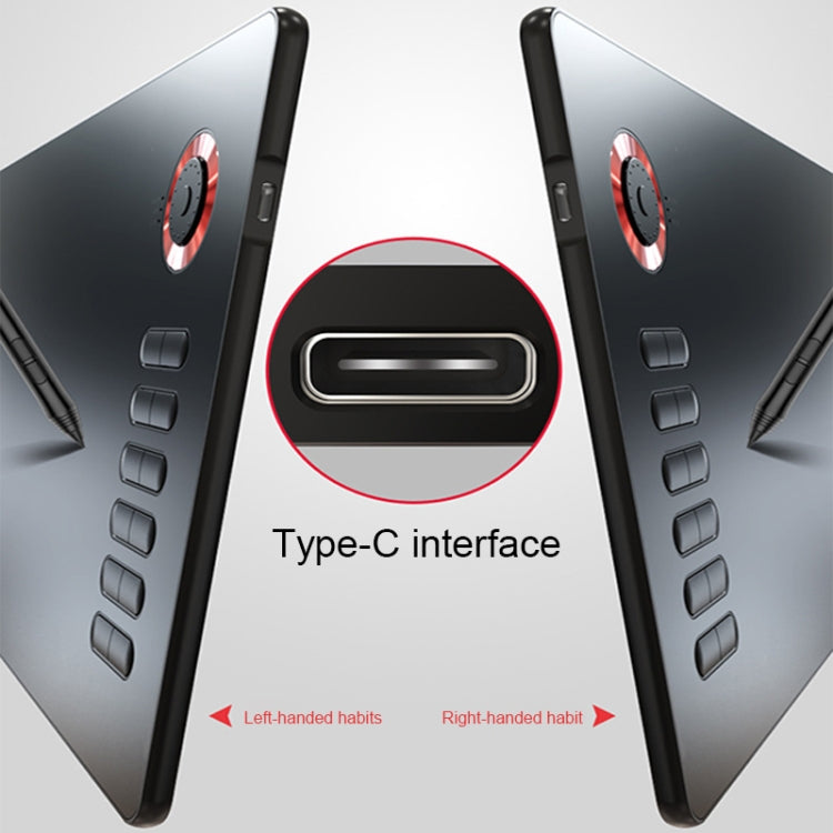 VEIKK A15PRO 10x6 inch 5080 LPI Type-C Interface Smart Touch Electronic Graphic Tablet (Red) by VEIKK