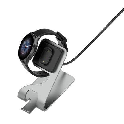 For Amazfit GTR3 / GTR3 Pro / GTS3 Rotatable Magnetic Metal Charging Base(Grey) by bashfashion