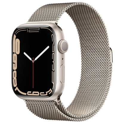 Milanese Loop Magnetic Stainless Steel Watch Band for Apple Watch Ultra 49mm&Watch Ultra 2 49mm / Series 10 46mm / 9&8&7 45mm / SE 3&SE 2&6&SE&5&4 44mm / 3&2&1 42mm(Milan Starlight) by bashfashion