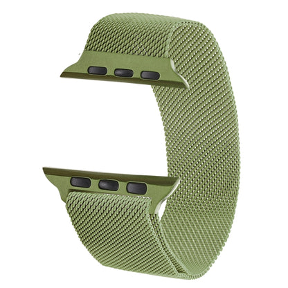 Milanese Loop Magnetic Stainless Steel Watch Band for Apple Watch Ultra 49mm&Watch Ultra 2 49mm / Series 10 46mm / 9&8&7 45mm / SE 3&SE 2&6&SE&5&4 44mm / 3&2&1 42mm(Army Green) by bashfashion