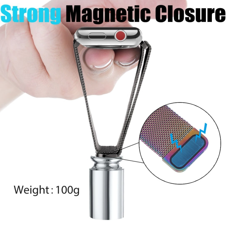 Milanese Loop Magnetic Stainless Steel Watch Band for Apple Watch Ultra 49mm&Watch Ultra 2 49mm / Series 10 46mm / 9&8&7 45mm / SE 3&SE 2&6&SE&5&4 44mm / 3&2&1 42mm(Army Green) by bashfashion