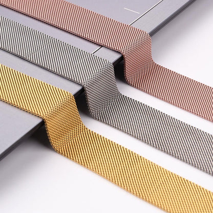 Milanese Loop Magnetic Stainless Steel Watch Band for Apple Watch Ultra 49mm&Watch Ultra 2 49mm / Series 10 46mm / 9&8&7 45mm / SE 3&SE 2&6&SE&5&4 44mm / 3&2&1 42mm(Rose Pink) by bashfashion