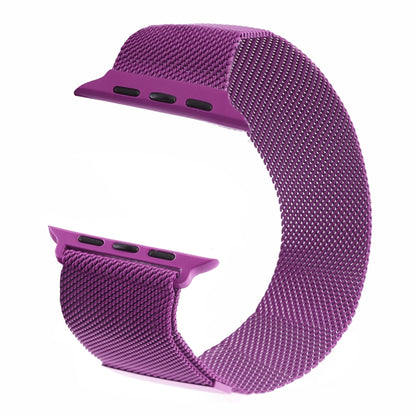 Milanese Loop Magnetic Stainless Steel Watch Band for Apple Watch Ultra 49mm&Watch Ultra 2 49mm / Series 10 46mm / 9&8&7 45mm / SE 3&SE 2&6&SE&5&4 44mm / 3&2&1 42mm(Purple) by bashfashion