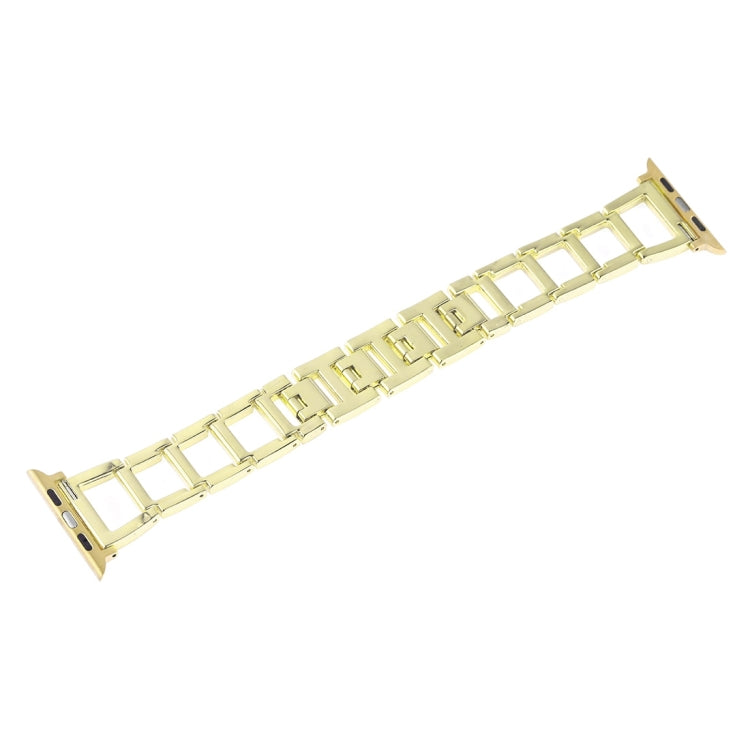 Colorful Diamond Stainless Steel Watch Band for Apple Watch Series 10 42mm / 9&8&7 41mm / SE 3&SE 2&6&SE&5&4 40mm / 3&2&1 38mm(Gold) by bashfashion