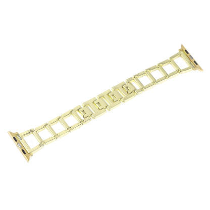 Colorful Diamond Stainless Steel Watch Band for Apple Watch Series 10 42mm / 9&8&7 41mm / SE 3&SE 2&6&SE&5&4 40mm / 3&2&1 38mm(Gold) by bashfashion