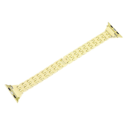 Colorful Diamond Stainless Steel Watch Band for Apple Watch Series 7 41mm / 6 & SE & 5 & 4 40mm / 3 & 2 & 1 38mm(Gold) by bashfashion