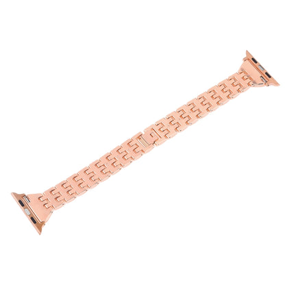 Colorful Diamond Stainless Steel Watch Band for Apple Watch Series 7 41mm / 6 & SE & 5 & 4 40mm / 3 & 2 & 1 38mm(Rose Gold) by bashfashion